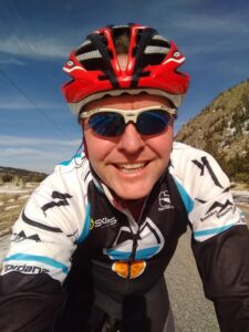 Kris on his road bike